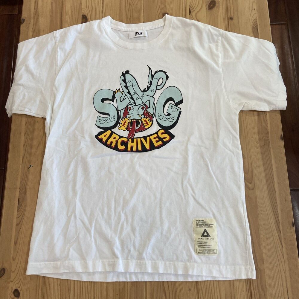 SVG Archives Neighborhood Army White Dragon T Shirt Mens Size 3 US Large